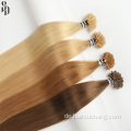 Nagelhaut ausgerichtete jungfräuliche Keratin -Haarverlängerungen u Tipp unsichtbarer Großhandel Remy Hauman Haarverlängerungen Anbieter Gerade u Tipp Haare